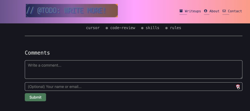JustOpinion comments on Write More tech blog